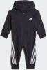 Adidas Performance fleece onesie zwart/wit online kopen