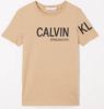 Calvin klein Jeans! Jongens Shirt Korte Mouw -- Bruin Katoen online kopen