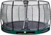 EXIT TOYS EXIT Elegant Premium inground trampoline &#xF8;366cm met Deluxe veiligheidsnet groen online kopen