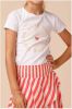 ! Meisjes Shirt Korte Mouw -- Wit Katoen/elasthan online kopen