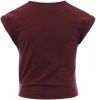 Looxs Revolution Knoop t shirt plum katoen voor meisjes in de kleur online kopen