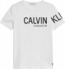 Calvin klein Jeans! Jongens Shirt Korte Mouw -- Wit Katoen online kopen