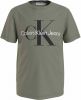 Calvin klein Jeans! Unisex Shirt Korte Mouw -- Groen Katoen online kopen