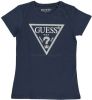 Guess ! Meisjes Shirt Korte Mouw Maat 176 Donkerblauw Katoen online kopen
