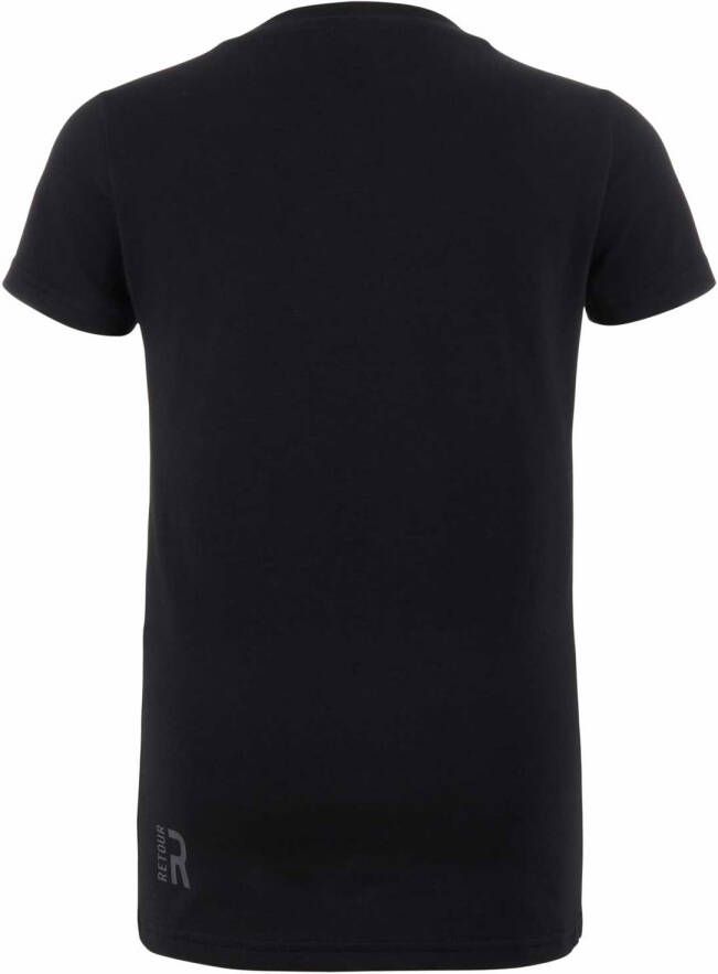 Retour Denim Jongens Shirt Korte Mouw -- Zwart Katoen/elasthan