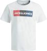 Jack & jones ! Jongens Shirt Korte Mouw -- Wit Katoen online kopen