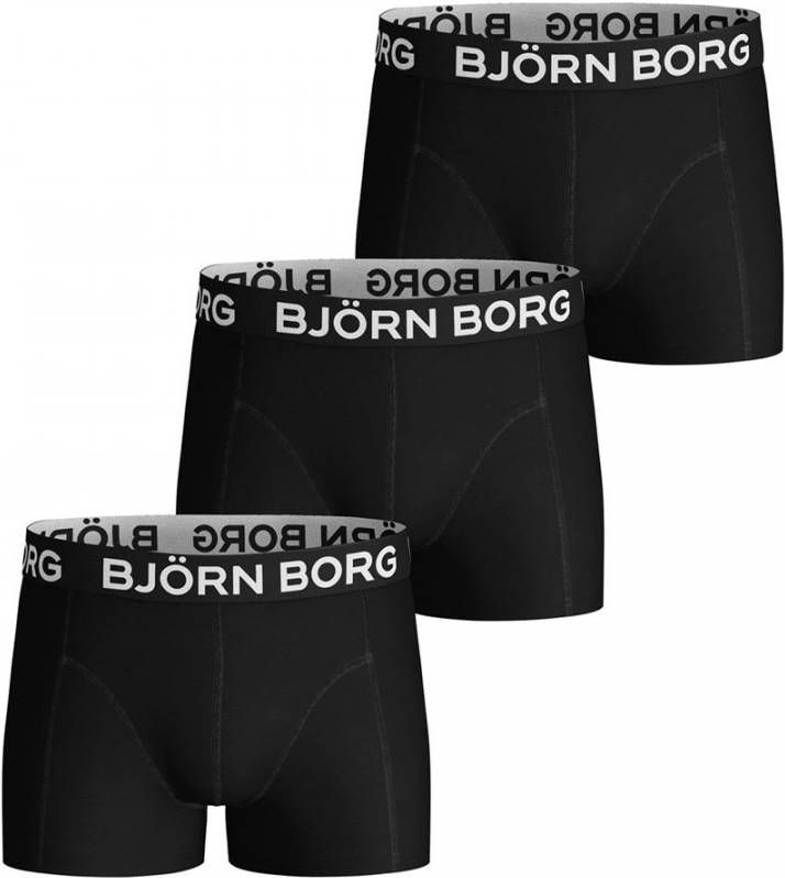Bjorn Borg ! Jongens 3-pack Boxers Maat 128 Zwart Katoen/elasthan online kopen