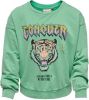 ONLY KIDS GIRL sweater KOGLUCINDA met printopdruk groen online kopen