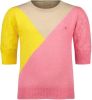 Like Flo Roze Sweater Knitted Slub Colourblock Sweater online kopen