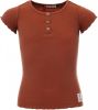 Looxs Revolution T shirt rib jersey roest voor meisjes in de kleur online kopen