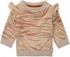 Noppies baby sweater Seabrook met all over print en ruches zand online kopen