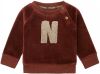 Noppies baby sweater Robel met tekst roestbruin online kopen