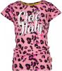 Vingino T-shirt Hilla met all over print neon roze/paars online kopen