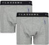 Claesen's boxershort set van 2 grijs melange/wit online kopen