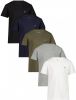 JACK & JONES JUNIOR t shirt set van 5 wit/grijs/groen online kopen