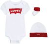 Levi's Kids giftset Classic Batwing met romper wit/rood online kopen
