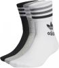 Adidas Originals Kousen Mid Cut Crew 3 Pak Wit/Zwart/Grijs online kopen