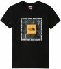 The North Face T shirt Box met printopdruk zwart/oranje online kopen