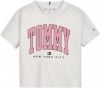 Tommy Hilfiger T shirt met biologisch katoen wit/roze online kopen