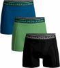 Muchachomalo boxershort Solid set van 3 blauw/lichtgroen/zwart online kopen