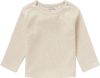 Noppies baby gemêleerde ribgebreide longsleeve Natal met biologisch katoen beige melange online kopen