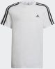 Adidas T shirt Essentials 3 Stripes Wit/Zwart Kinderen online kopen