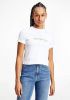 Calvin Klein Shirt met ronde hals SEASONAL MONOGRAM BABY TEE met jeans logo opschrift online kopen