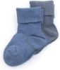 KipKep bio katoen blijf sokken 0 12 maanden set van 2 Denim Blue online kopen