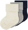 NAME IT BABY sokken set van 3 beige/grijs/donkerblauw online kopen