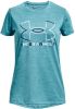 Under Armour Meisjesshirt Tech™ Big Logo Twist met korte mouwen Glacier Blauw/Wit/Sonar Blauw YMD online kopen