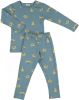 Yourstockshop Trixie Pyjama Lang Whippy Weasel Junior Katoen Blauw/geel online kopen