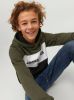 JACK & JONES JUNIOR hoodie JJELOGO met logo donkergroen/donkerblauw online kopen