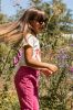 Looxs Revolution Denim momfit washed fuchsia voor meisjes in de kleur online kopen