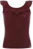 Looxs Revolution Rib jersey top plum voor meisjes in de kleur online kopen
