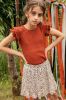 Looxs Revolution Rib jersey top roest voor meisjes in de kleur online kopen