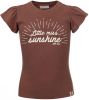 Looxs Revolution T shirt krinkel look cacao voor meisjes in de kleur online kopen