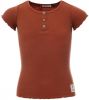Looxs Revolution T shirt rib jersey roest voor meisjes in de kleur online kopen