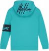 Malelions hoodie met logo donkerblauw/turquoise online kopen