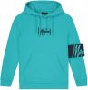 Malelions hoodie met logo donkerblauw/turquoise online kopen