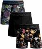 Muchachomalo Boxershorts 2 pack shorts Rolling Stones Beatles Zwart online kopen