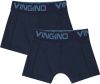 Vingino ! Jongens 2-pack Boxer Maat 128 Donkerblauw Katoen/elasthan online kopen