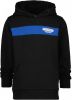 Vingino hoodie Naud met logo zwart/blauw online kopen