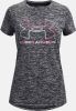 Under Armour Meisjesshirt Tech™ Big Logo Twist met korte mouwen Zwart/Staal/Cerise YLG online kopen