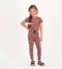 Vingino jumpsuit Pixxie met all over print kastanjebruin/roze online kopen