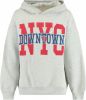 America Today Junior hoodie met printopdruk grijs melange online kopen