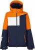 Brunotti ski jack Flynnery oranje/donkerblauw/wit online kopen