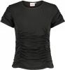 CoolCat Junior T shirt Elijn met plooien zwart online kopen