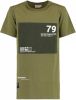 CoolCat Junior T shirt Ethon met tekst groen/zwart online kopen