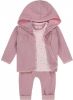 Dirkje newborn baby vest + longsleeve + broek set van 3 roze/lichtroze online kopen