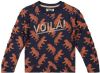 DJ Dutchjeans sweater met dierenprint donkerblauw/roestbruin online kopen